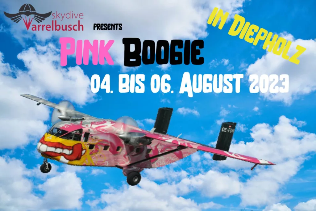 Skydive Varrelbusch presents Pink Boogie Diepholz 2023 vom 04. bis 06. August 2023
