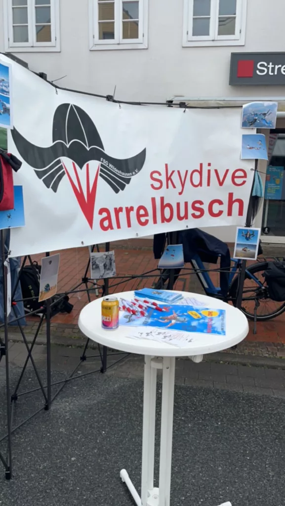 Vechtaer Vereinstage 2023 Skydive Varrelbusch Stand Banner