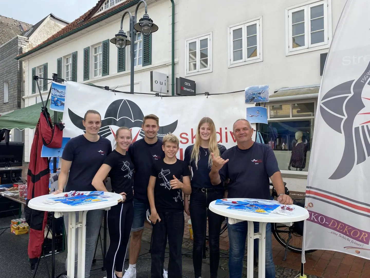 Skydive Varrelbusch Team beim Stand auf den Vechtaer Vereinstagen 2023
